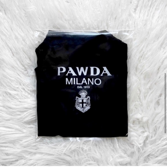 Pawda Milano Dog Tee in Black/ Cat Tee Shirt / Brand New - Picture 5 of 9